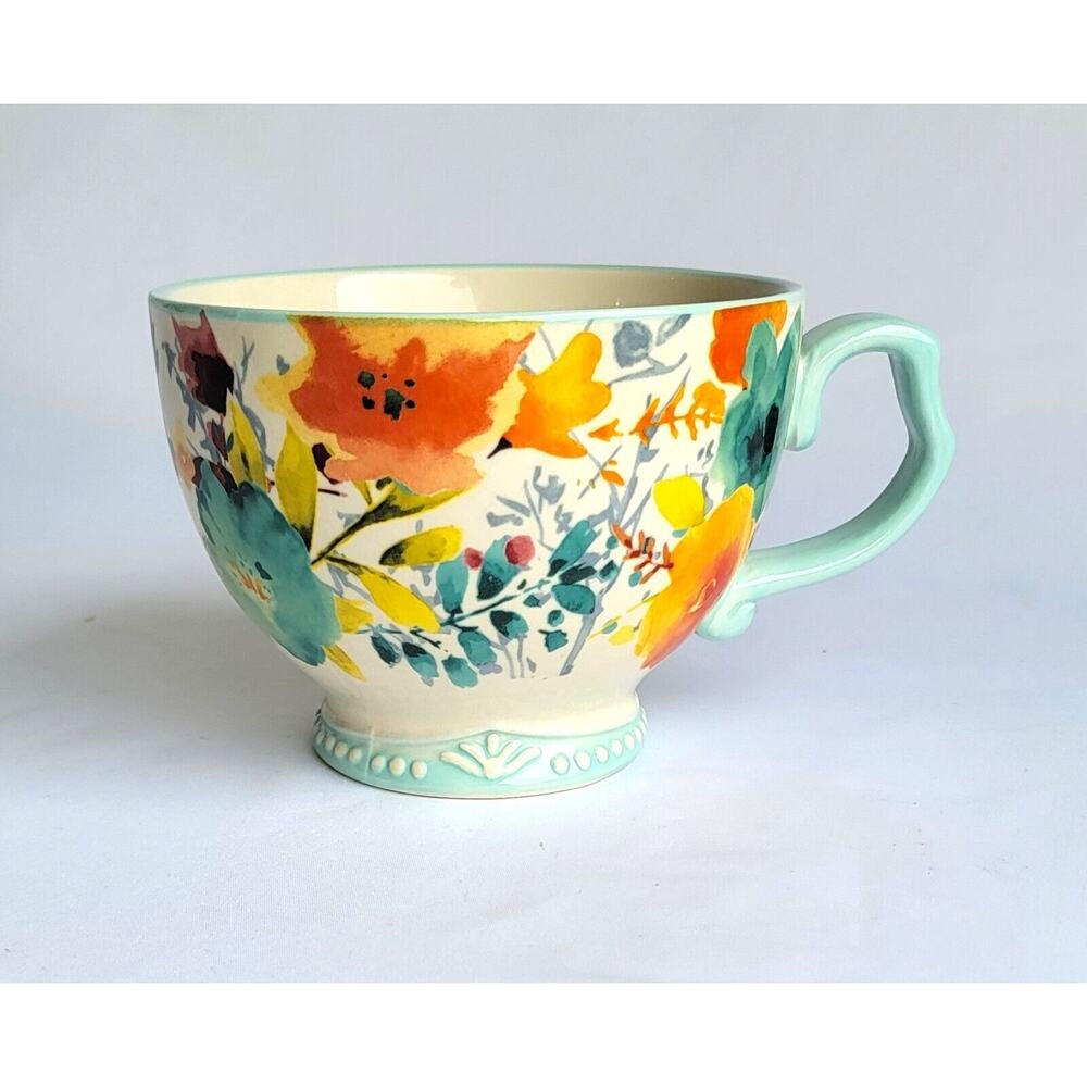Pioneer Woman Willow Soup Bowl/Large Coffee Tea Soup Cup Mug 24oz Floral